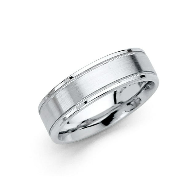 FB Jewels Solid Titanium Polished Grooved Comfort Back Ring 